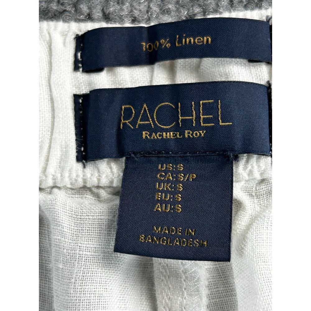 Rachel Roy Women's Linen Cargo Pants White Size 2 Cropped Utility - Picture 6 of 9